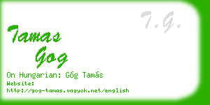 tamas gog business card